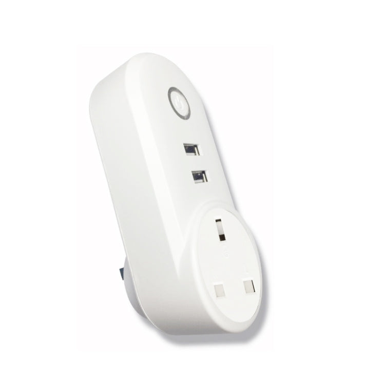 SA-002 2 พอร์ต USB + 1 ซ็อกเก็ตสหภาพยุโรป WiFi ปลั๊กไฟอัจฉริยะเข้ากันได้กับ Alexa และ Google Home, AC 110V-230V, UK Plug, US Plug