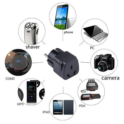 แบบพกพาสามหลุม AU ไปยัง UK Plug Socket Power Adapter, AU to EU, AU to UK