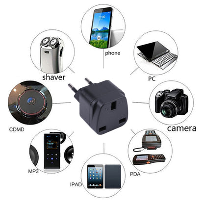 แบบพกพา UK ไปยัง EU Plug Socket Power Adapter, UK to EU 10A