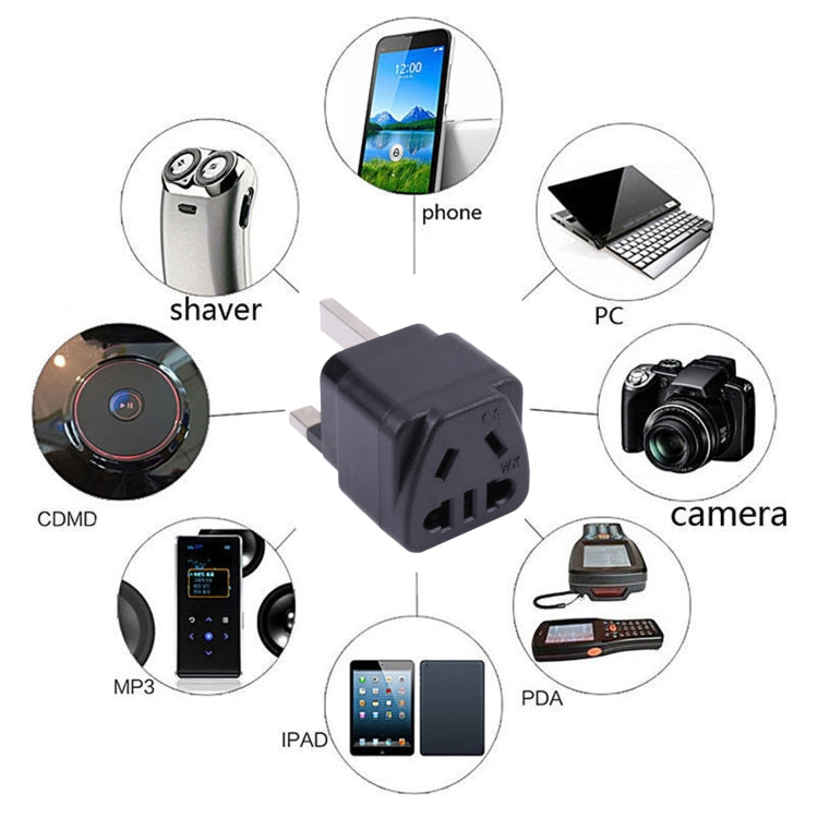 แบบพกพา Universal ห้าหลุม WK to UK Plug Socket Power Adapter พร้อมฟิวส์, WK to UK with Fuse