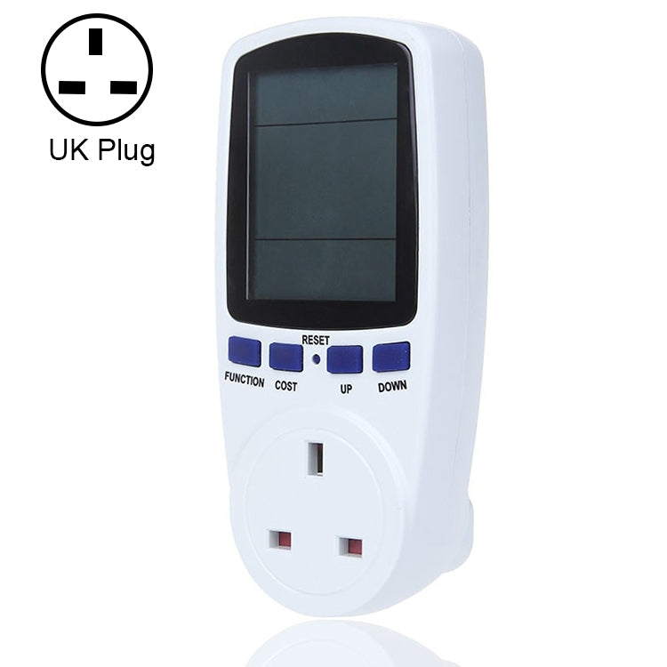 AC 230-250V 50Hz Max 13A จอแสดงผล LCD เครื่องวัดพลังงานวัตต์โวลต์แรงดันไฟฟ้า Power Analyzer ไฟฟ้าอัตโนมัติ Monitor เครื่องวิเคราะห์ Power,UK Plug, AC 230-250V UK Plug