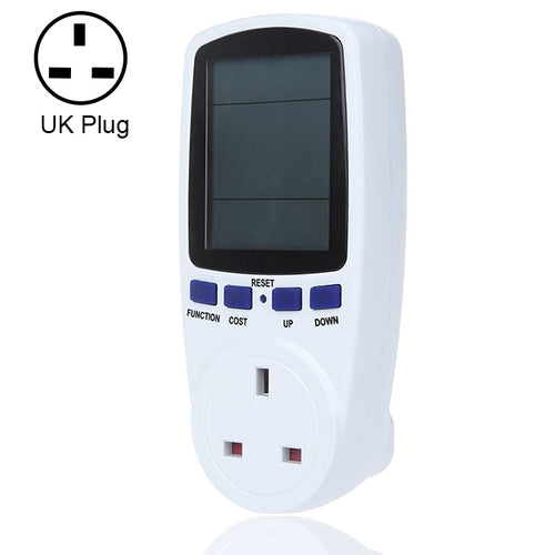 AC 230-250V 50Hz Max 13A จอแสดงผล LCD เครื่องวัดพลังงานวัตต์โวลต์แรงดันไฟฟ้า Power Analyzer ไฟฟ้าอัตโนมัติ Monitor เครื่องวิเคราะห์ Power,UK Plug, AC 230-250V UK Plug