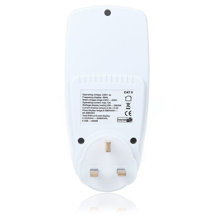 AC 230-250V 50Hz Max 13A จอแสดงผล LCD เครื่องวัดพลังงานวัตต์โวลต์แรงดันไฟฟ้า Power Analyzer ไฟฟ้าอัตโนมัติ Monitor เครื่องวิเคราะห์ Power,UK Plug, AC 230-250V UK Plug