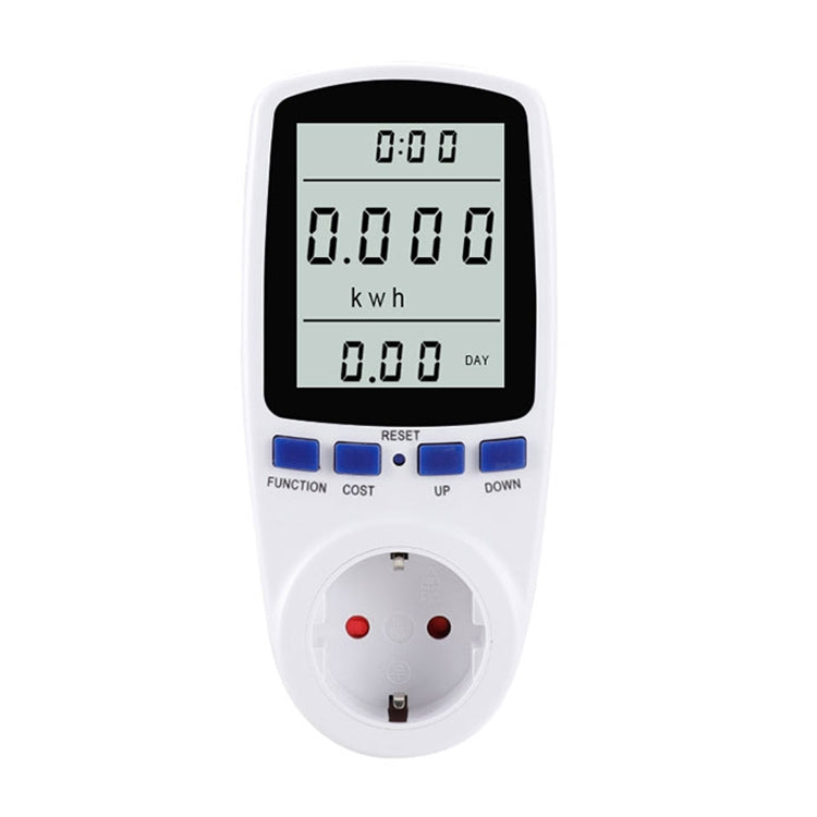 AC 230V 50Hz สูงสุด 16A จอแสดงผล LCD เครื่องวัดพลังงานวัตต์โวลต์แรงดันไฟฟ้าเครื่องวิเคราะห์พลังงานไฟฟ้าอัตโนมัติ Monitor เครื่องวิเคราะห์ Power, ปลั๊ก EU, AC 230V EU Plug