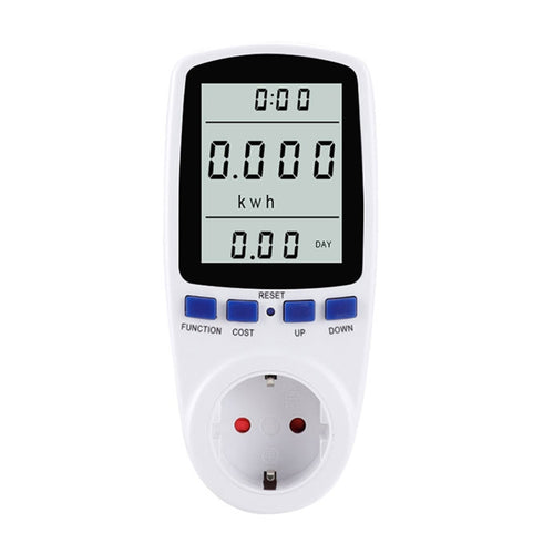 AC 230V 50Hz สูงสุด 16A จอแสดงผล LCD เครื่องวัดพลังงานวัตต์โวลต์แรงดันไฟฟ้าเครื่องวิเคราะห์พลังงานไฟฟ้าอัตโนมัติ Monitor เครื่องวิเคราะห์ Power, ปลั๊ก EU, AC 230V EU Plug