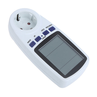 AC 230V 50Hz สูงสุด 16A จอแสดงผล LCD เครื่องวัดพลังงานวัตต์โวลต์แรงดันไฟฟ้าเครื่องวิเคราะห์พลังงานไฟฟ้าอัตโนมัติ Monitor เครื่องวิเคราะห์ Power, ปลั๊ก EU, AC 230V EU Plug