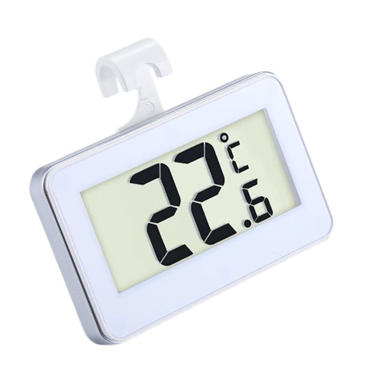 เครื่องวัดอุณหภูมิตู้เย็นขนาดเล็กจอแสดงผล LCD แบบดิจิตอลเครื่องวัดอุณหภูมิตู้แช่แข็งพร้อมตะขอ, Refrigerator Thermometer