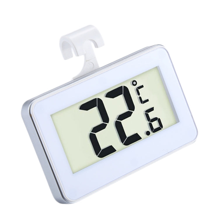 เครื่องวัดอุณหภูมิตู้เย็นขนาดเล็กจอแสดงผล LCD แบบดิจิตอลเครื่องวัดอุณหภูมิตู้แช่แข็งพร้อมตะขอ, Refrigerator Thermometer