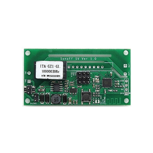 Sonoff SV 10A ช่องสัญญาณเดี่ยว WiFi ไร้สาย รีโมท สมาร์ทสวิตช์รีเลย์โมดูลทำงานร่วมกับ Alexa และ Google Home, รองรับ iOS และ Android, DC 5V-24V, 5V-24V
