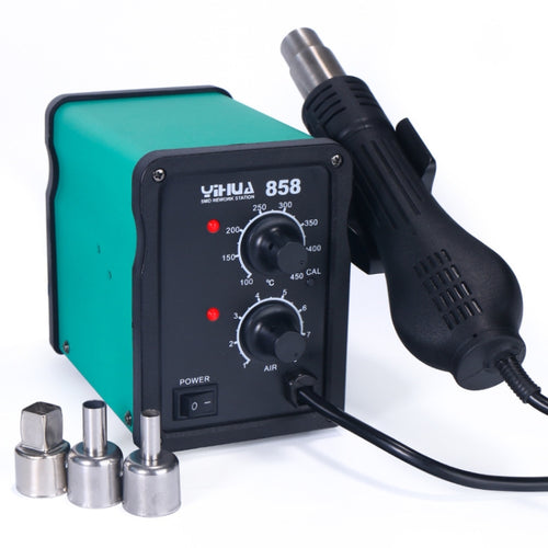 YIHUA 858 AC 220V อุณหภูมิปรับได้ & Air Flow Hot Air Gun, 858