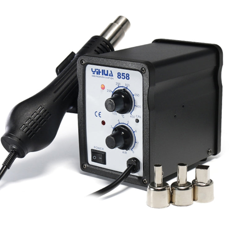 YIHUA 858 AC 220V อุณหภูมิปรับได้ & Air Flow Hot Air Gun, 858