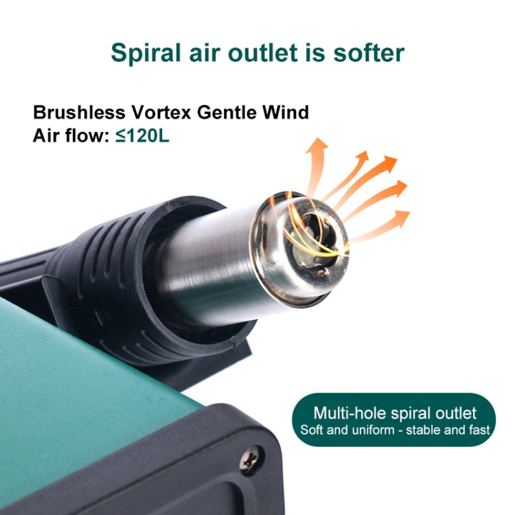 YIHUA 8786D 2 in 1 AC 220V จอแสดงผล LED ปรับอุณหภูมิ Hot Air Gun + สถานีบัดกรี & การประสาน เหล็ก, 8786D