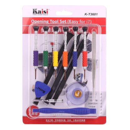 K-T3601 14 in 1 (6 x ไขควง + 1 x แหนบ + 1 x สปริงเกอร์สแตนเลส + 1 x สปริงเกอร์ป้องกันไฟฟ้าสถิต + 3 x 146 สปริง + 1 x ตัวดูด + 1 x ที่เปิดสามเหลี่ยม) ชุดเครื่องมือเปิดอเนกประสงค์สำหรับมืออาชีพสำหรับ iPhone, Samsung, Xiaomi และโทรศัพท์อื่นๆ, K-T3601