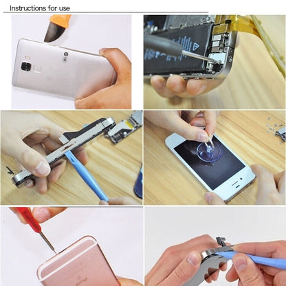 ชุดเครื่องมือเปิดซ่อมไขควงมืออาชีพที่เหมาะสมพร้อมกระเป๋าถือหนังสำหรับ iPhone 7 และ 7 Plus, 6666