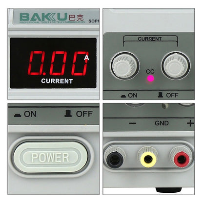 บากู BK-305D 220 โวลต์การสลับมัลติฟังก์ชั่นตัวแปร DC LED แหล่งจ่ายไฟอย่างต่อเนื่องซ่อมโวลต์มิเตอร์แอมมิเตอร์สำหรับโทรศัพท์มือถือ / แล็ปท็อป, BK-305D