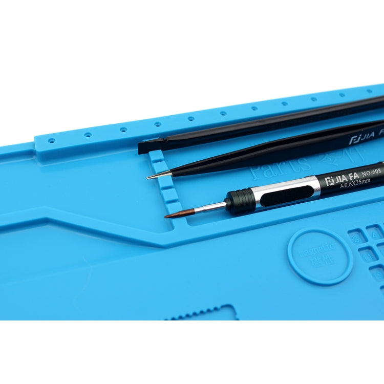 JIAFA S-150 แพลตฟอร์มการบำรุงรักษาแผ่นฉนวนกันความร้อนซ่อมแซมทนความร้อนเสื่อซิลิโคนพร้อมตำแหน่งสกรู, S-150