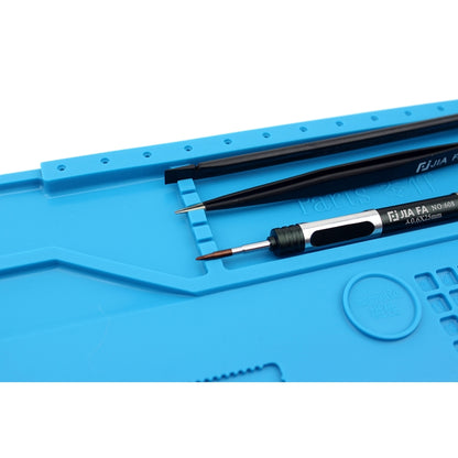 JIAFA S-150 แพลตฟอร์มการบำรุงรักษาแผ่นฉนวนกันความร้อนซ่อมแซมทนความร้อนเสื่อซิลิโคนพร้อมตำแหน่งสกรู, S-150