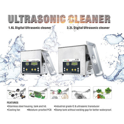 บากู BK-2000 120W 3.36L จอแสดงผล LCD เครื่องทำความร้อนอัลตราโซนิกพร้อมตะกร้า, AC 220V, ปลั๊ก EU, BK-2000 120W 3.36L 220V