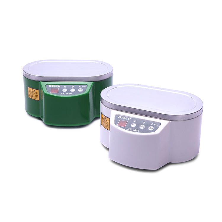 บากู BK-9050 30W / 50W จอแสดงผล LCD ปรับได้ 0.6L เครื่องทำความสะอาดอัลตราโซนิก, AC 220V, BK-9050 30W / 50W 0.6L 220V Green, BK-9050 30W / 50W 0.6L 220V White