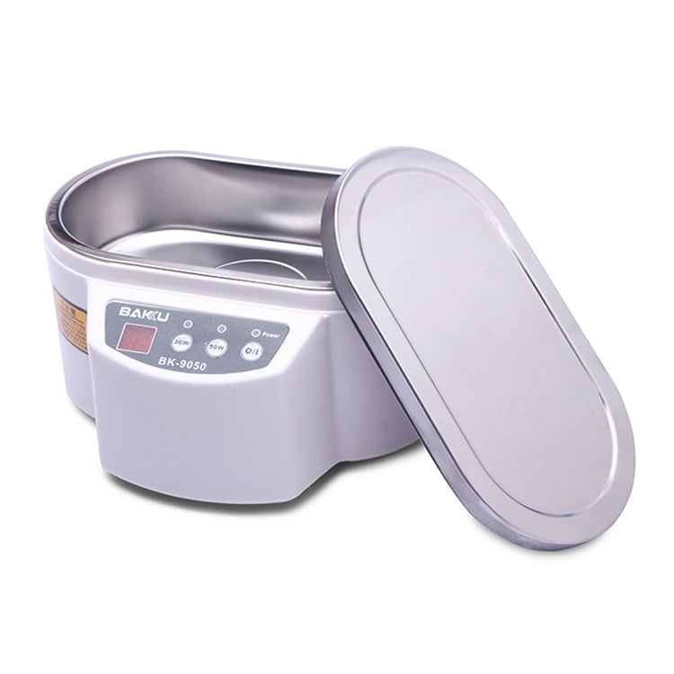 บากู BK-9050 30W / 50W จอแสดงผล LCD ปรับได้ 0.6L เครื่องทำความสะอาดอัลตราโซนิก, AC 220V, BK-9050 30W / 50W 0.6L 220V Green, BK-9050 30W / 50W 0.6L 220V White