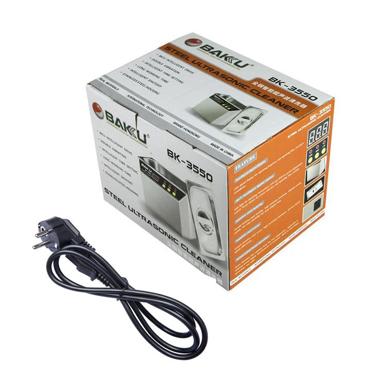 BAKU BK-3550 35W / 50W จอแสดงผล LCD 0.8L ที่ปรับได้เครื่องทำความสะอาดอัลตราโซนิก, AC 220V, ปลั๊ก EU, BK-3550 35W / 50W 0.8L 220V