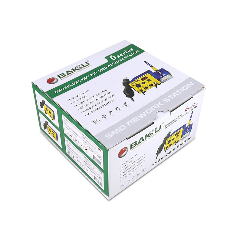 บากู BK-601D AC 220V LED แสดงผล 2 in 1 Hot Air Gun การประสาน สถานีบัดกรีเหล็ก, BK-601D AC 220V