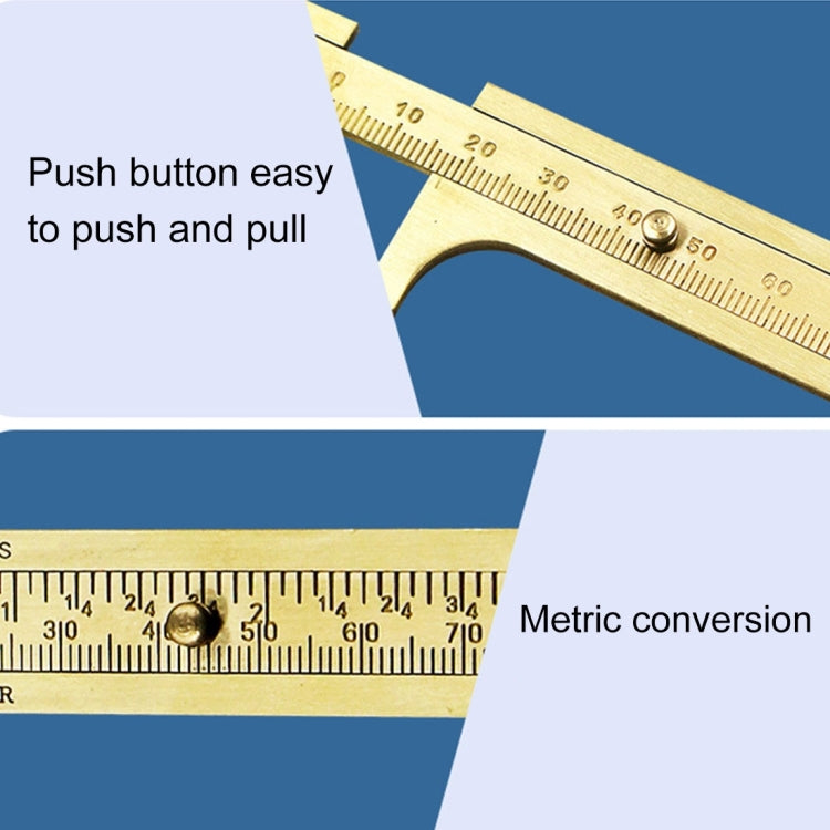 แบบพกพามินิทองเหลืองเลื่อน 100 มม.Vernier Bead เครื่องประดับวัด Caliper, 100mm
