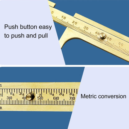 แบบพกพามินิทองเหลืองเลื่อน 100 มม.Vernier Bead เครื่องประดับวัด Caliper, 100mm