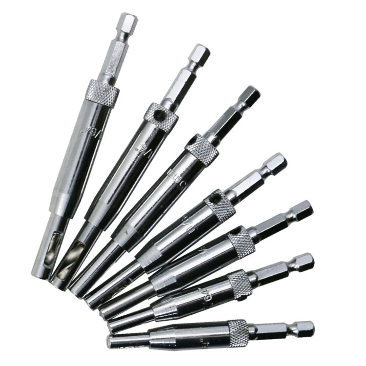 7 ชิ้น/เซ็ตประตู Self Centering บานพับ Tapper Core เจาะชุด Bit Hole Puncher งานไม้เครื่องมือ (5/64,7/64,9/64,11/64,13/64,1/4 นิ้ว,5 มม.), 7 PCS/Set