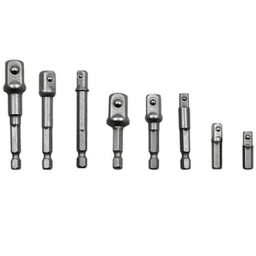 8 ชิ้น/เซ็ต SOCKET Bit EXTENSION Bar HEX Shank ADAPTER เจาะ NUT DRIVER สว่านไฟฟ้า Bit, 1/4(65/50/30/25 มม.), 3/8(65/50 มม.), 1/2(73/50 มม.), 8 PCS/Set Length:65-73mm