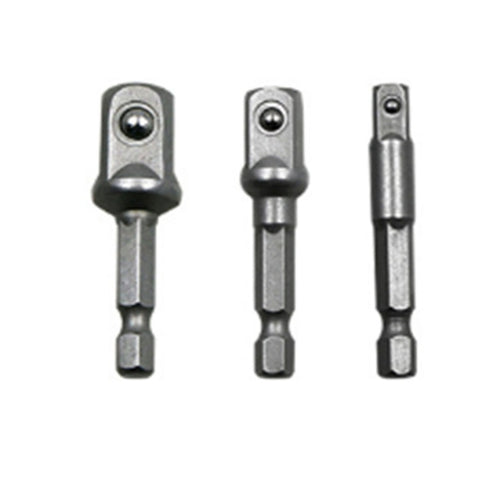 3 ชิ้น/เซ็ต Socket Bit Extension Bar อะแดปเตอร์ Hex Shank เจาะไดร์เวอร์อ่อนนุชสว่านไฟฟ้า Bit (1/4, 3/8, 1/2 นิ้ว), ความยาว: 50 มม., Length: 50mm