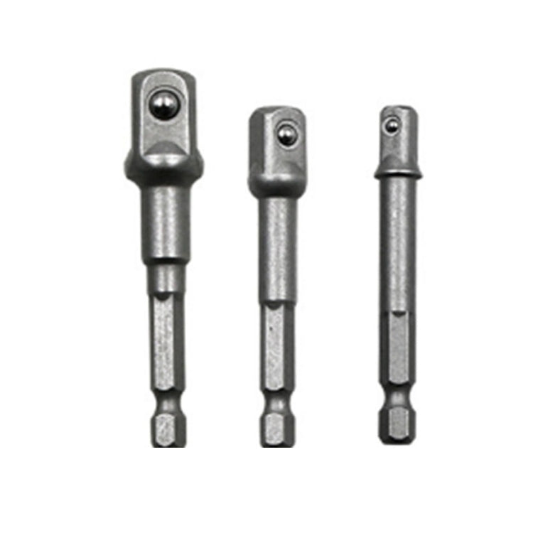 3 ชิ้น/เซ็ต Socket Bit Extension Bar อะแดปเตอร์ Hex Shank เจาะไดร์เวอร์อ่อนนุชสว่านไฟฟ้า Bit (1/4, 3/8, 1/2 นิ้ว), ความยาว: 65-73 มม., 3 PCS/Set Length:65-73mm