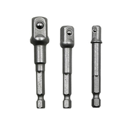 3 ชิ้น/เซ็ต Socket Bit Extension Bar อะแดปเตอร์ Hex Shank เจาะไดร์เวอร์อ่อนนุชสว่านไฟฟ้า Bit (1/4, 3/8, 1/2 นิ้ว), ความยาว: 65-73 มม., 3 PCS/Set Length:65-73mm