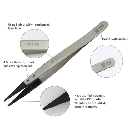 แหนบหัวตรง BST-00 ที่ดีที่สุดสำหรับซ่อมโทรศัพท์มือถือ / คอมพิวเตอร์, BST-00