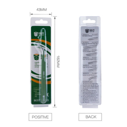 BEST BST-17 แหนบสแตนเลส ESD ป้องกันไฟฟ้าสถิตที่มีความแม่นยำ, BST-17