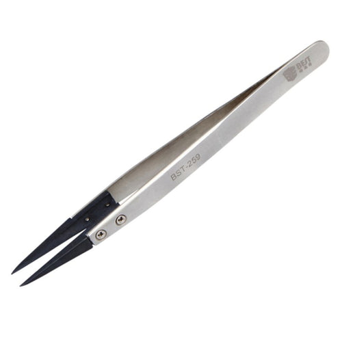 BEST BST-259 สแตนเลสสตีล Snti Static Tweezer, BST-259