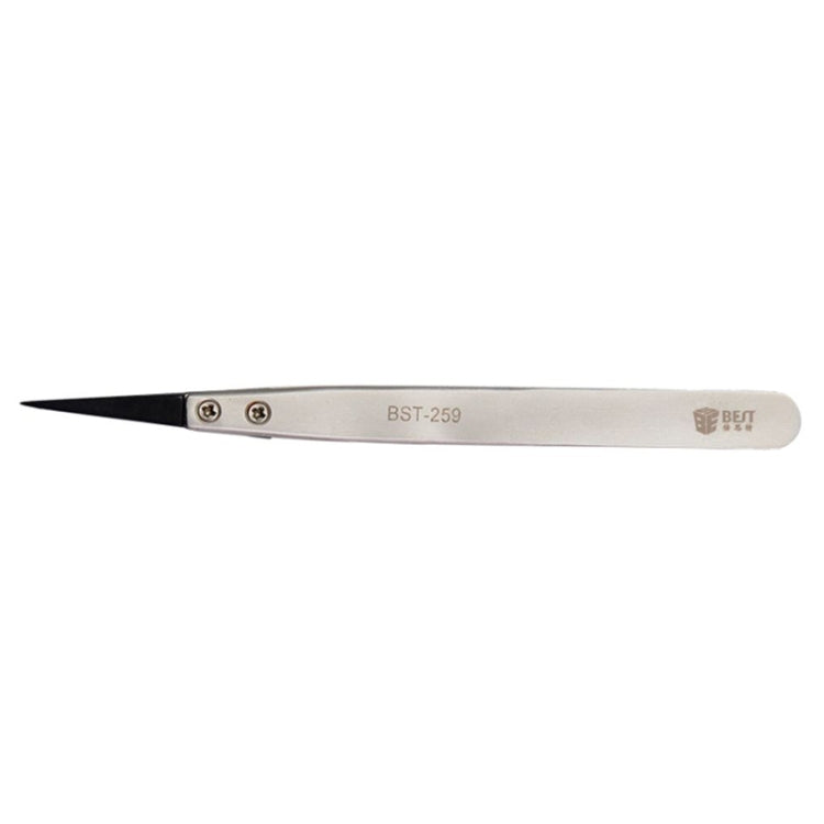 BEST BST-259 สแตนเลสสตีล Snti Static Tweezer, BST-259