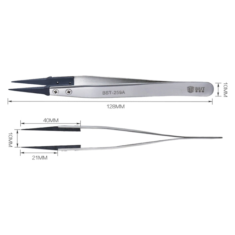 BEST BST-259A แหนบป้องกันไฟฟ้าสถิตย์สแตนเลส, BST-259A