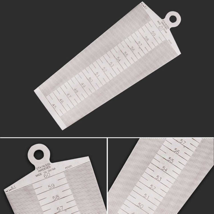Wedge Feeler Gap 45-60 มม. ไม้บรรทัดสแตนเลสตรวจสอบ Taper Gauge เมตริกเครื่องมือวัด, 45-60mm Metric