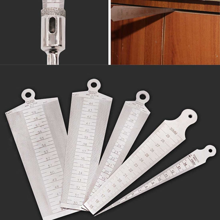 Wedge Feeler Gap 45-60 มม. ไม้บรรทัดสแตนเลสตรวจสอบ Taper Gauge เมตริกเครื่องมือวัด, 45-60mm Metric