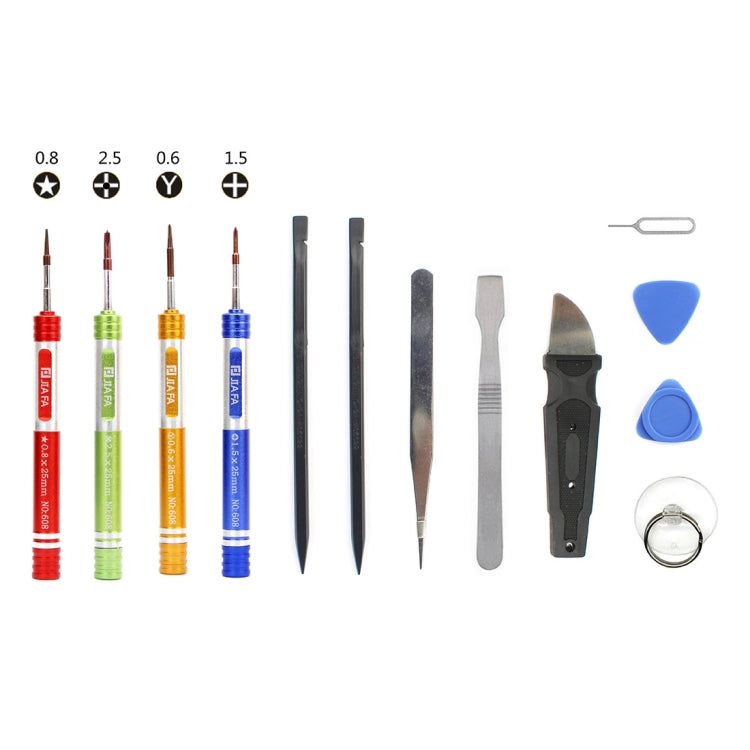 JIAFA JF-878 ชุดเครื่องมือซ่อมแซม 13 ใน 1 สำหรับ iPhone / Samsung / Xiaomi, JF-878