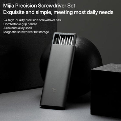 Original Xiaomi Mijia Wiha ทุกวันไขควงชุด 24 in 1 Precision Magnetic Bits กล่องอลูมิเนียม Mijia Wiha สกรูชุดไดร์เวอร์, Mijia 24 in 1