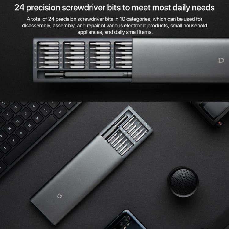 Original Xiaomi Mijia Wiha ทุกวันไขควงชุด 24 in 1 Precision Magnetic Bits กล่องอลูมิเนียม Mijia Wiha สกรูชุดไดร์เวอร์, Mijia 24 in 1