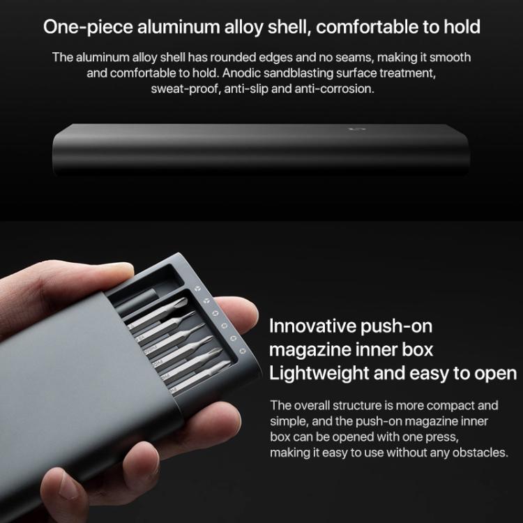 Original Xiaomi Mijia Wiha ทุกวันไขควงชุด 24 in 1 Precision Magnetic Bits กล่องอลูมิเนียม Mijia Wiha สกรูชุดไดร์เวอร์, Mijia 24 in 1
