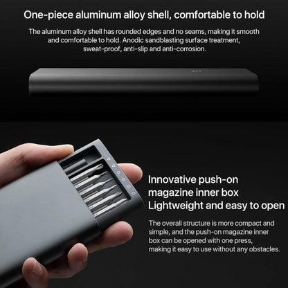Original Xiaomi Mijia Wiha ทุกวันไขควงชุด 24 in 1 Precision Magnetic Bits กล่องอลูมิเนียม Mijia Wiha สกรูชุดไดร์เวอร์, Mijia 24 in 1