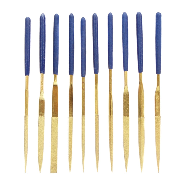 JF-170407 ชุดเครื่องมือกลุ่มไฟล์ชุบทอง 10 in 1 3x140 มม., JF-170407