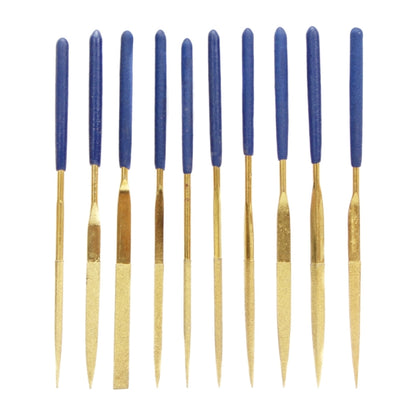JF-170407 ชุดเครื่องมือกลุ่มไฟล์ชุบทอง 10 in 1 3x140 มม., JF-170407