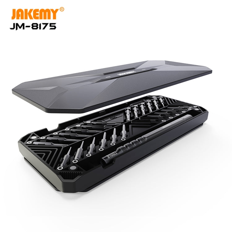 JAKEMY JM-8175 50 in 1 กล่องด้านนอกสองด้านมัลติฟังก์ชั่นและชุดเครื่องมือไขควงความแม่นยำ, JM-8175 50 in 1