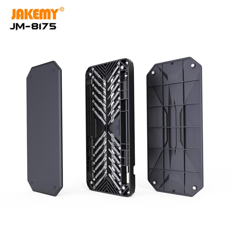 JAKEMY JM-8175 50 in 1 กล่องด้านนอกสองด้านมัลติฟังก์ชั่นและชุดเครื่องมือไขควงความแม่นยำ, JM-8175 50 in 1