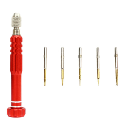 JF-6688 ชุดไขควงปากกาโลหะอเนกประสงค์ 5 in 1 สำหรับซ่อมโทรศัพท์, 5 in 1 (Red), 5 in 1 (Purple), 5 in 1 (Blue), 5 in 1 (Gold), 5 in 1 (Green)